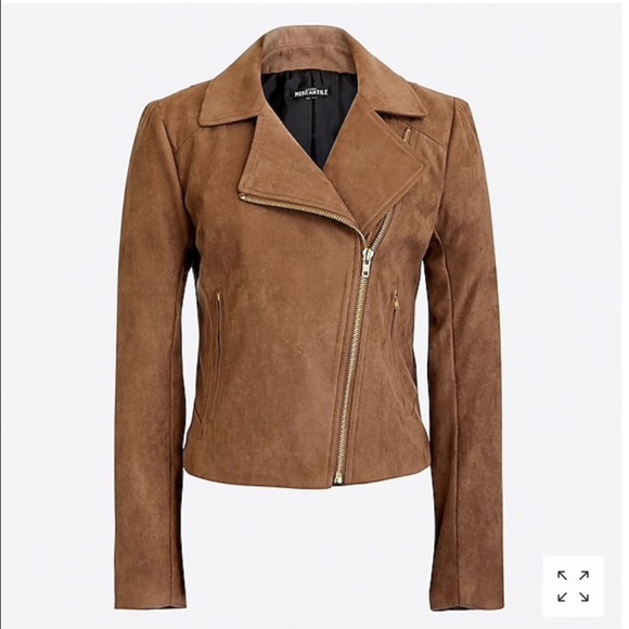 J. Crew Factory Jackets & Blazers - J. Crew Factory | Faux Suede Moto Jacket, Light Brown - NWT